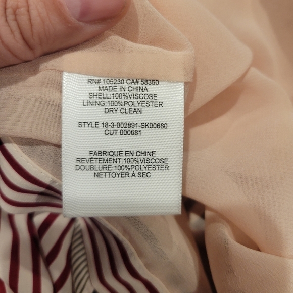 Joie size 4 asymmetrical red/black stripes skirt - Picture 5 of 5